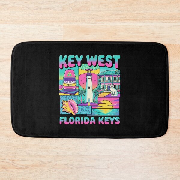 Item preview, Vintage 90s Key West Florida Vintage Retro Sunset Hemingway CatsMallory Square Travel Souvenir designed and sold by Milasneeze.