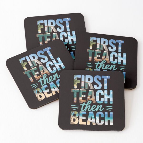 Item preview, First Teach Then Beach Funny Teacher – Teacher Vacation Shirt Summer Humor designed and sold by Redgiant87x.