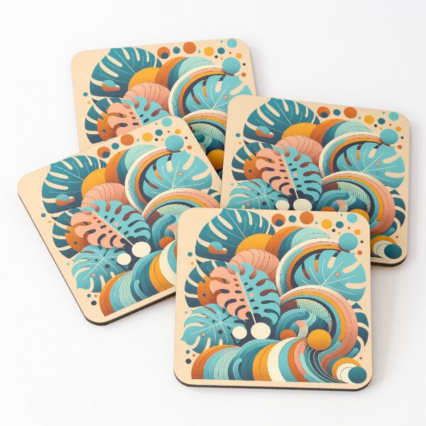 Item preview, Abstract Tropical Leaf Swirls designed and sold by InkSmithery.