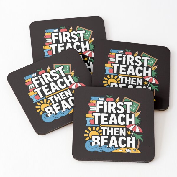 Item preview, First Teach Then Beach Funny Teacher – Summer Break Teacher Off Duty Humor designed and sold by Redgiant87x.