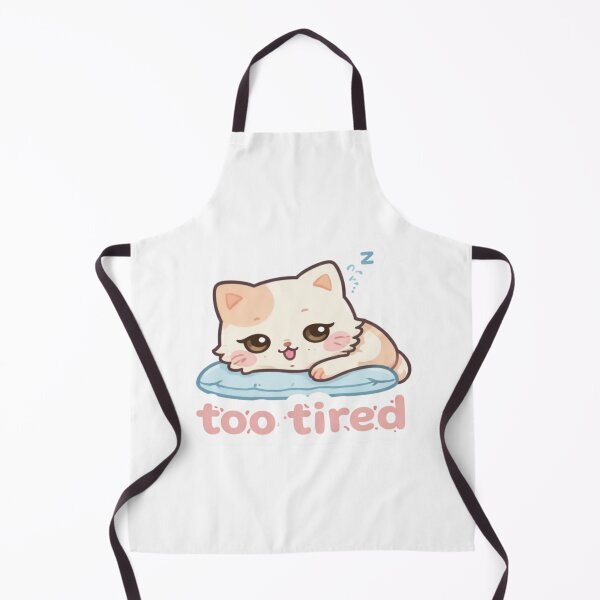 Item preview, Cute Sleepy Cat Sticker – Kawaii "Too Tired" Lazy Mood Design designed and sold by ZYNORAworld.