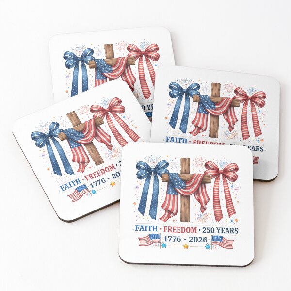 Item preview, Faith Freedom USA 250 Years 1776–2026 Patriotic Design, American Flag Cross 4th of July Independence Celebration designed and sold by Polarisofficial.
