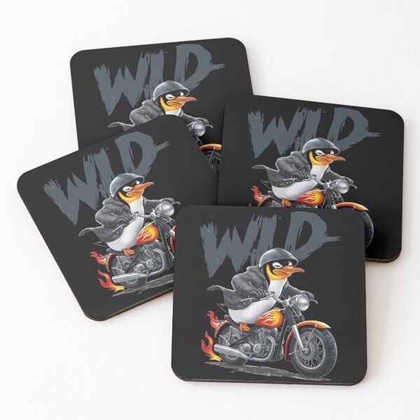 Item preview, Penguin Rider Gift for Motorbike Lovers designed and sold by SkymarArt.