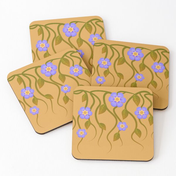Item preview, Pattern with purple flowers designed and sold by ReflectedCrafts.