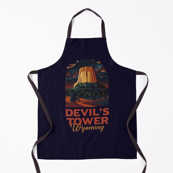 Item preview, Devil's Tower Wyoming National Monument Retro Sci-Fi Art designed and sold by LinaValearte.