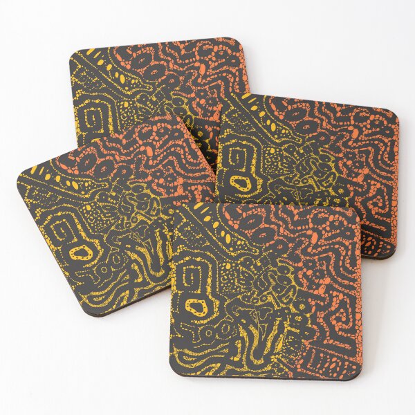 Item preview, Yellow and orange loop drawing designed and sold by MjKris.