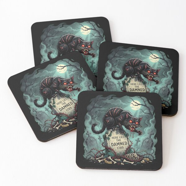 Item preview, Demonic Graveyard Black Cat Horror Scene designed and sold by Chaotic Cuties.