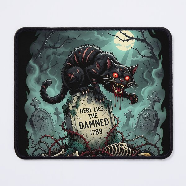 Item preview, Demonic Graveyard Black Cat Horror Scene designed and sold by Chaotic Cuties.