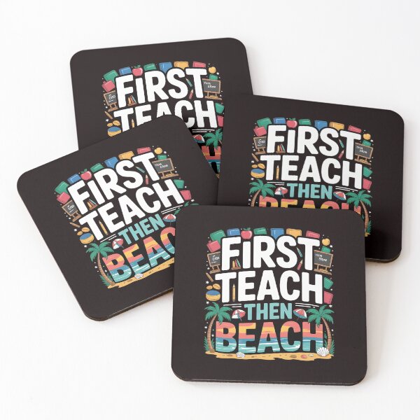 Item preview, First Teach Then Beach Funny Teacher – Hello Summer Teacher Vacation designed and sold by Redgiant87x.