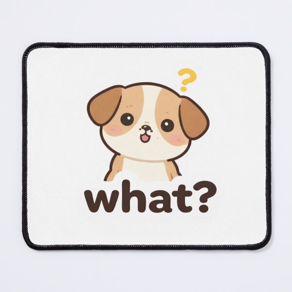 Item preview, Funny Confused Dog Sticker – Kawaii Puppy "What?" Meme designed and sold by ZYNORAworld.