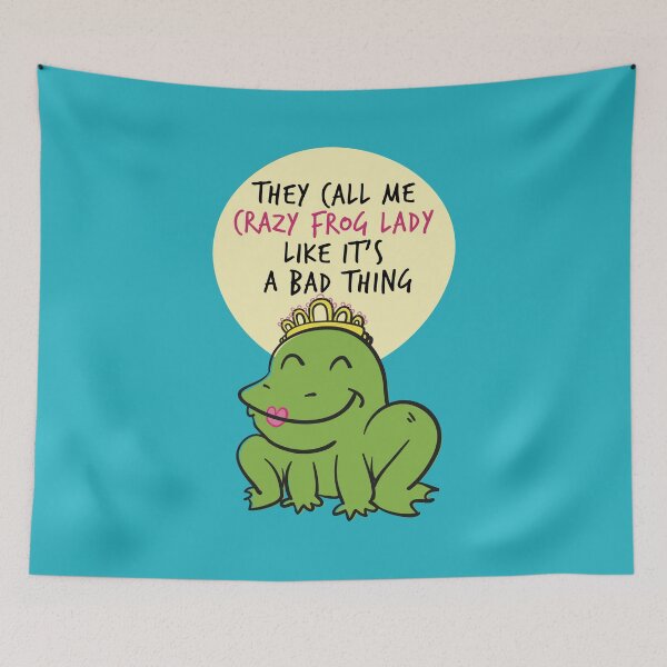 Item preview, They Call Me Crazy Frog Lady Frog Amphibians Animals Lovers Funny Sayings designed and sold by Klimentina.