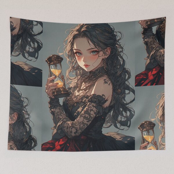 Item preview, Gothic girl with hourglass designed and sold by ArtsJulian.
