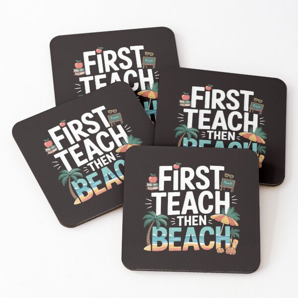 Item preview, First Teach Then Beach Funny Teacher – Funny Teacher Vacation designed and sold by Redgiant87x.