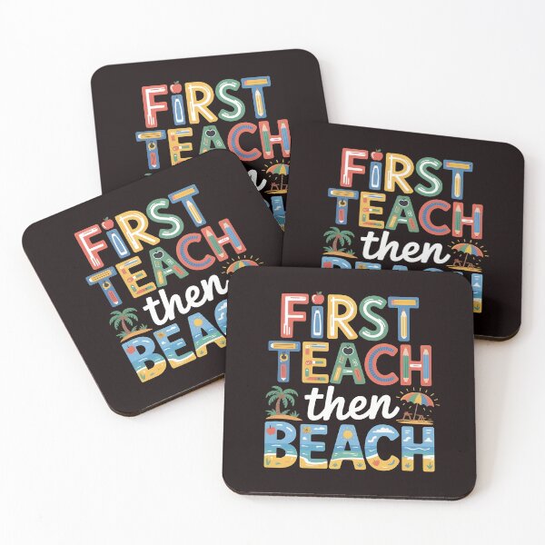 Item preview, First Teach Then Beach Funny Teacher – Summer Break Hello Summer Teacher designed and sold by Redgiant87x.