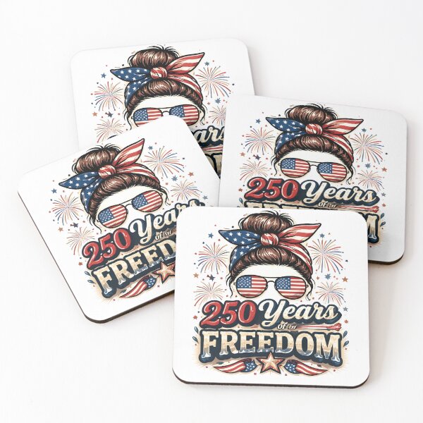 Item preview, USA 250 Years of Freedom Patriotic Design, Messy Bun American Flag Sunglasses, 4th of July Independence Celebration designed and sold by Polarisofficial.