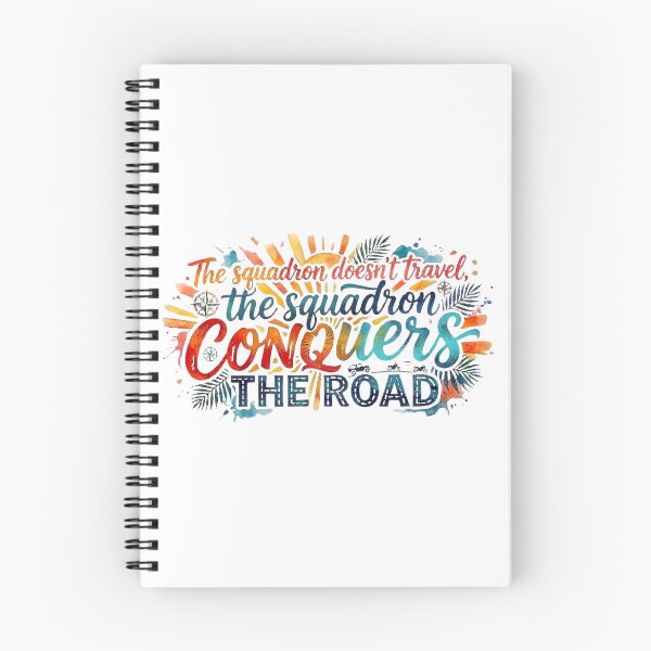 Item preview, The Squadron Conquers the Road - Watercolor Adventure Typography Design designed and sold by VibranPalette.