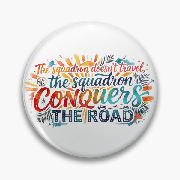 Item preview, The Squadron Conquers the Road - Watercolor Adventure Typography Design designed and sold by VibranPalette.