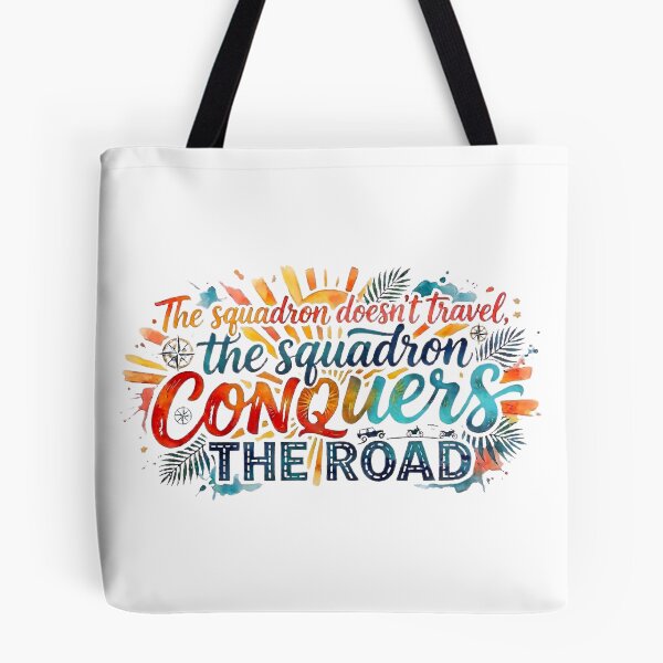 Item preview, The Squadron Conquers the Road - Watercolor Adventure Typography Design designed and sold by VibranPalette.