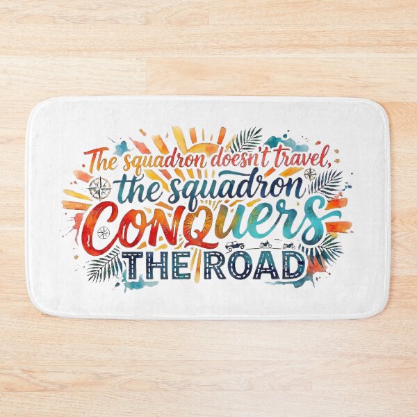 Item preview, The Squadron Conquers the Road - Watercolor Adventure Typography Design designed and sold by VibranPalette.