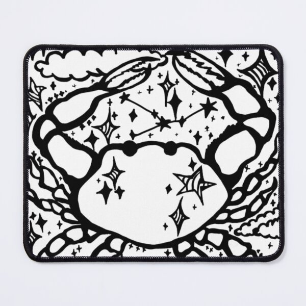 Item preview, Zodiac Sign Cancer Greyscale Celestial Crab designed and sold by KayTurtless.