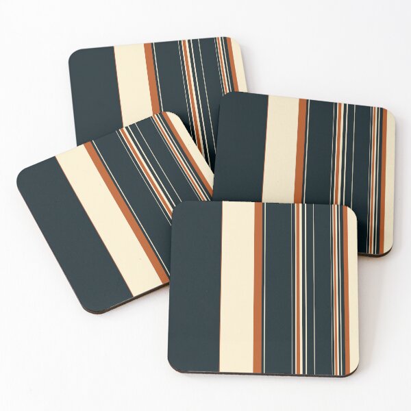 Item preview, Dark Navy, Beige and Rust Vertical Stripes – Modern Minimalist Elegant Pattern designed and sold by WildHugeDot.