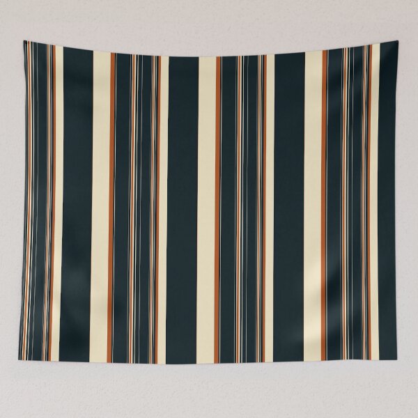 Item preview, Dark Navy, Beige and Rust Vertical Stripes – Modern Minimalist Elegant Pattern designed and sold by WildHugeDot.