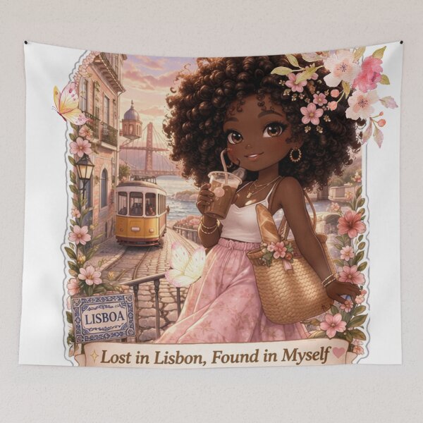 Item preview, Lisbon Aesthetic Travel Sticker | Lost in Lisbon Found Myself | Soft Girl Travel Vibes | Cute European Vacation Art designed and sold by PrincSaraStudio.