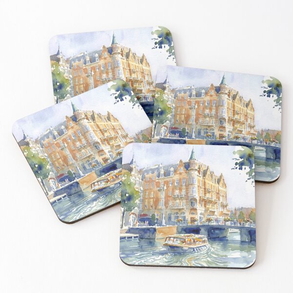 Item preview, Amsterdam Historic Canal Watercolor designed and sold by caracatita75.
