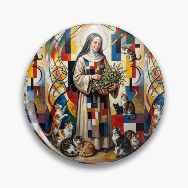 Item preview, Saint Gertrude of Nivelles with cats. designed and sold by Natalia-Vlad.