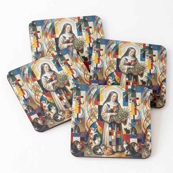 Item preview, Saint Gertrude of Nivelles with cats. designed and sold by Natalia-Vlad.
