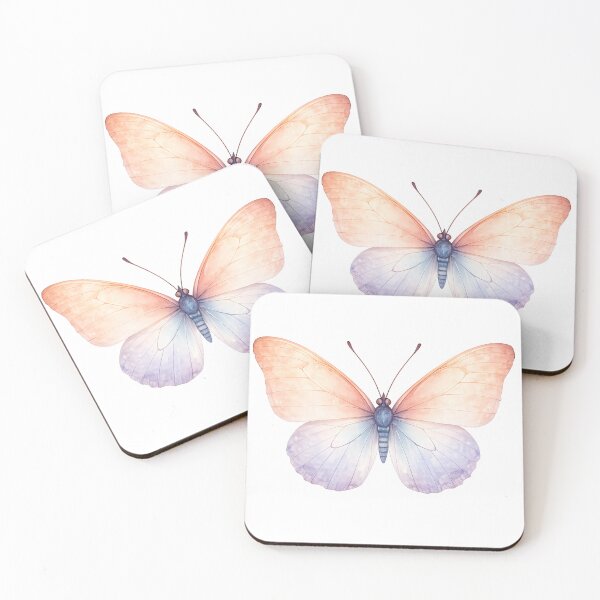 Item preview, Soft Pastel Butterfly Aesthetic – Minimal Feminine Watercolor Butterfly Design designed and sold by DreamelleStudio.