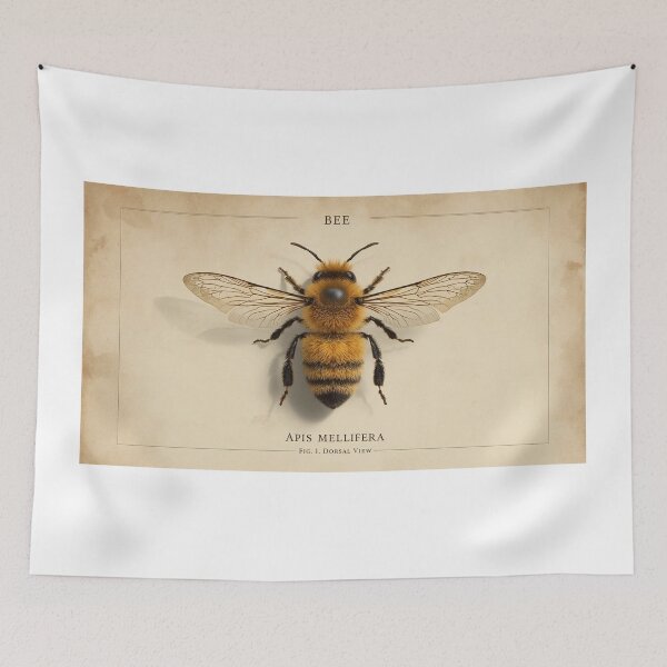 Item preview, Apis Mellifera - Honey Bee Vintage Scientific Illustration designed and sold by fotoNoz.