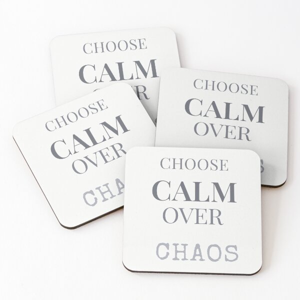 Item preview, Choose Calm Over Chaos Minimalist Quote Typography Print designed and sold by AleksaDesignMTL.