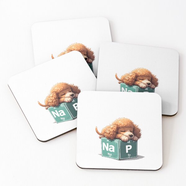 Item preview, Nap Chemistry Pun Poodle – Periodic Table Science Humor designed and sold by owi-art.