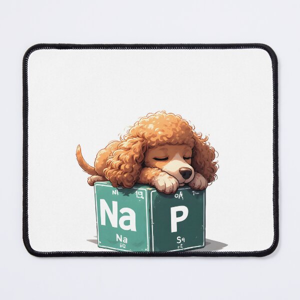 Item preview, Nap Chemistry Pun Poodle – Periodic Table Science Humor designed and sold by owi-art.