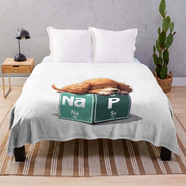 Item preview, Nap Chemistry Pun Poodle – Periodic Table Science Humor designed and sold by owi-art.