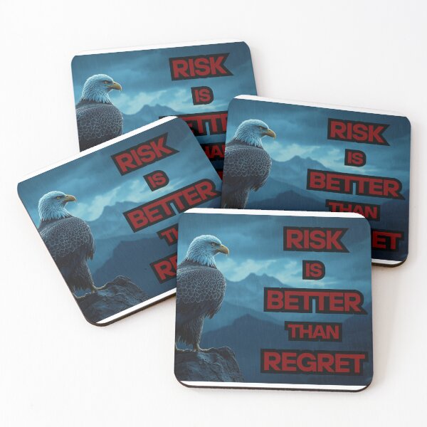 Item preview, Risk Over Regret - Powerful Bald Eagle Motivational Quote Art designed and sold by fotoNoz.