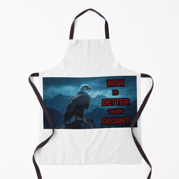 Item preview, Risk Over Regret - Powerful Bald Eagle Motivational Quote Art designed and sold by fotoNoz.