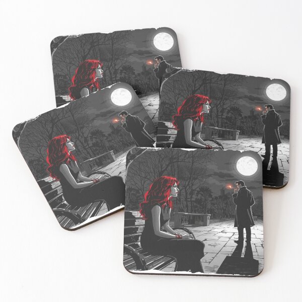Item preview, Midnight Encounter - Noir Style Graphic Novel Art with Red Accents designed and sold by fotoNoz.