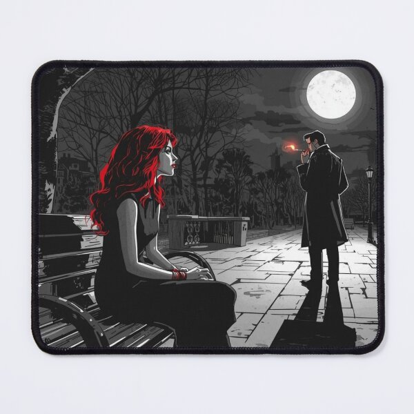 Item preview, Midnight Encounter - Noir Style Graphic Novel Art with Red Accents designed and sold by fotoNoz.