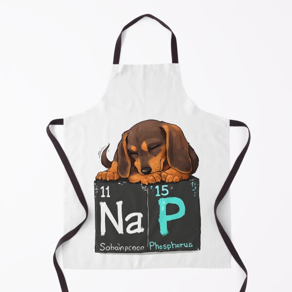 Item preview, Nap Chemistry Pun Dachshund – Periodic Table Science Humor designed and sold by owi-art.