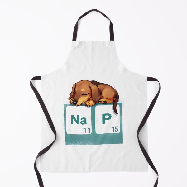 Item preview, Nap Chemistry Pun Dachshund – Periodic Table Science Humor designed and sold by owi-art.