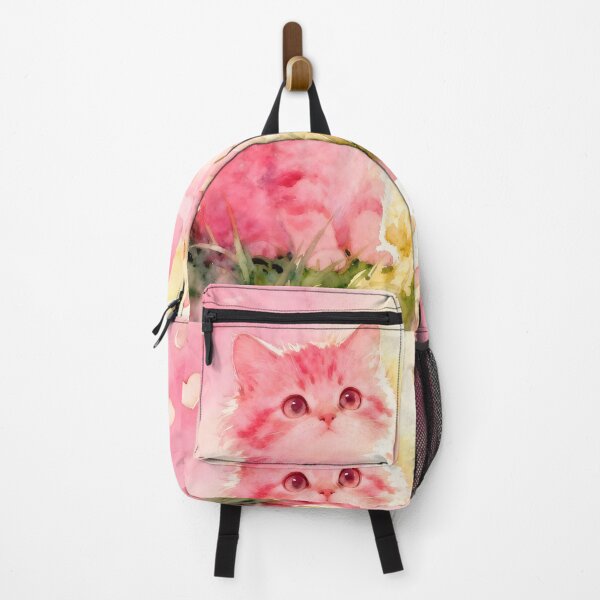 Item preview, Pink Kitten in a Meadow designed and sold by Shelley Loewnau-Jones Studio.