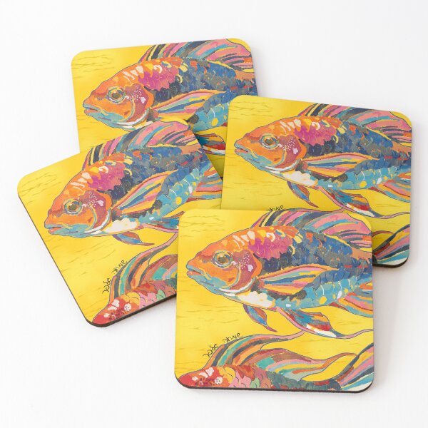 Item preview, Aquatic Harmony - Two Colorful Fish designed and sold by Simcha Art.