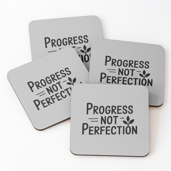 Item preview, Progress Not Perfection Motivational Quote T-Shirt Minimalist Growth Mindset Design designed and sold by EvolusionPro.