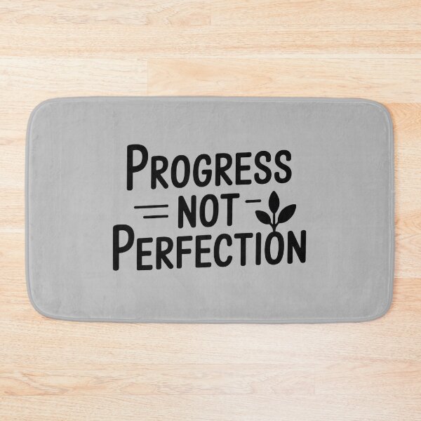 Item preview, Progress Not Perfection Motivational Quote T-Shirt Minimalist Growth Mindset Design designed and sold by EvolusionPro.
