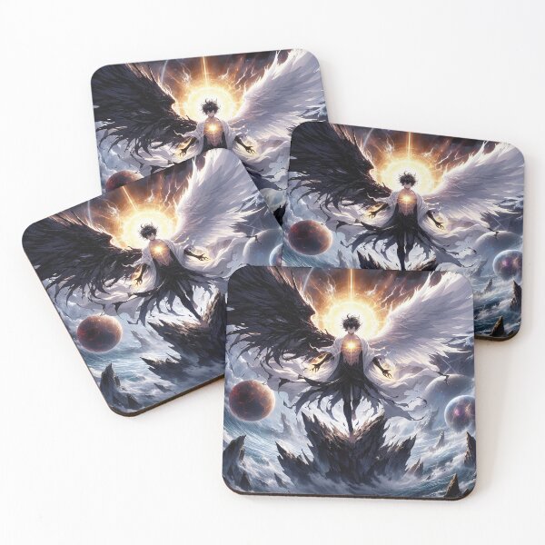 Item preview, Cosmic Duality: The Celestial Half-Angel Half-Demon Anime God of the Abyss designed and sold by MouradStudio.