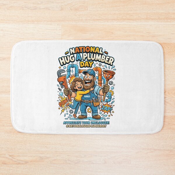Item preview, National Hug a Plumber Day designed and sold by  ViralVisionsCreating .