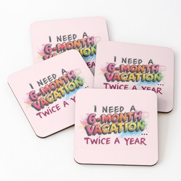 Item preview, “I need a 6-month vacation… twice a year.” - Misty Rose designed and sold by Grixel's Paang Gala Shop.