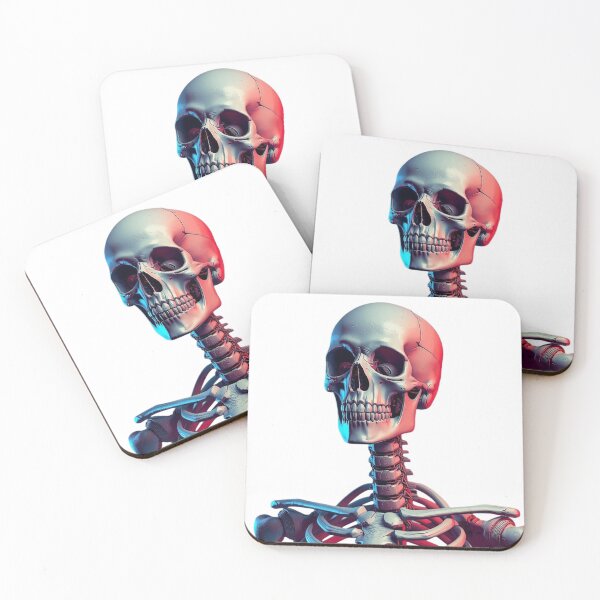 Item preview, Cyberpunk Skull Design - Split Lighting Vaporwave Aesthetic Skeleton Bust designed and sold by fotoNoz.